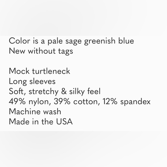 NWOT Free People Intimately Mock Neck Layering Top XS/S Green NEW Long Sleeves - Picture 3 of 3